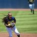 Michigan freshman Sierra Romera catches a ball and throws to first in the game against Louisiana-Lafayette on Saturday, May 25. Daniel Brenner I AnnArbor.com